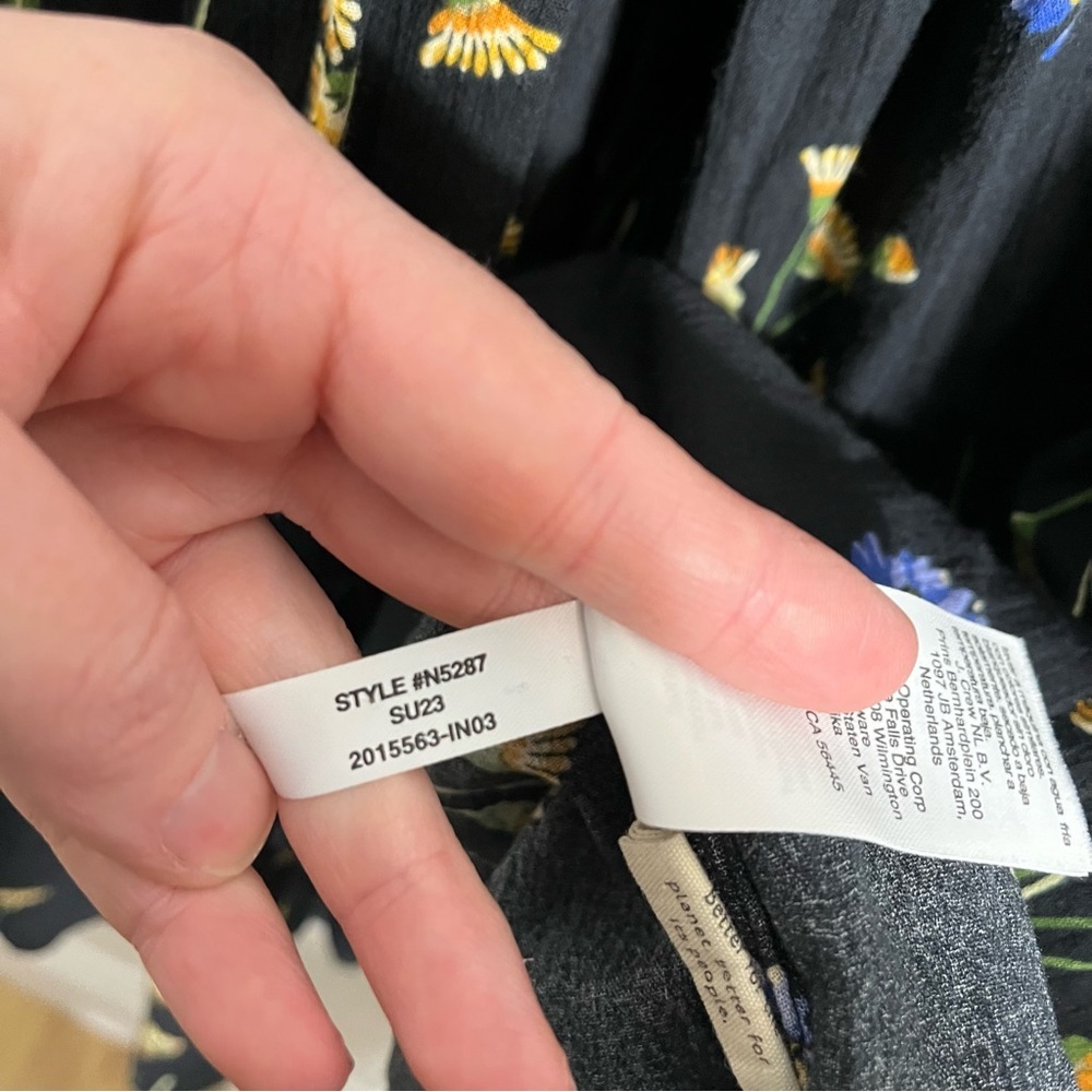 MADEWELL Xiomara Floral Print Long Sleeve Cotton Midi Dress N5287 - Picture 10 of 11